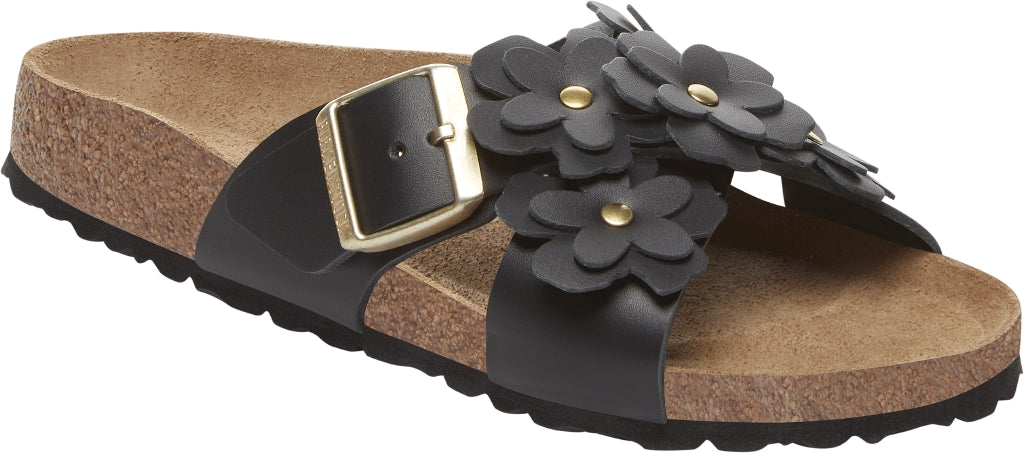 BIRKENSTOCK Siena Flowers black natural leather