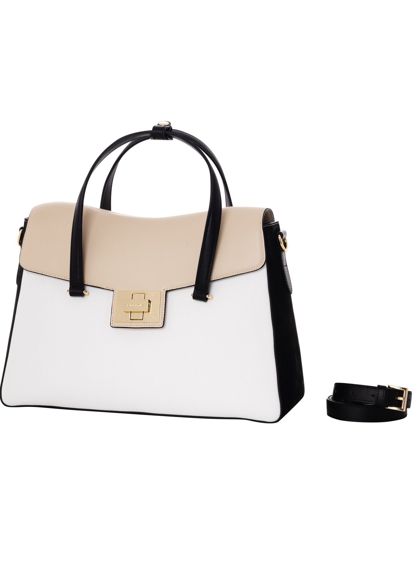 CROMIA Borsa tote Tess Bianco Nero