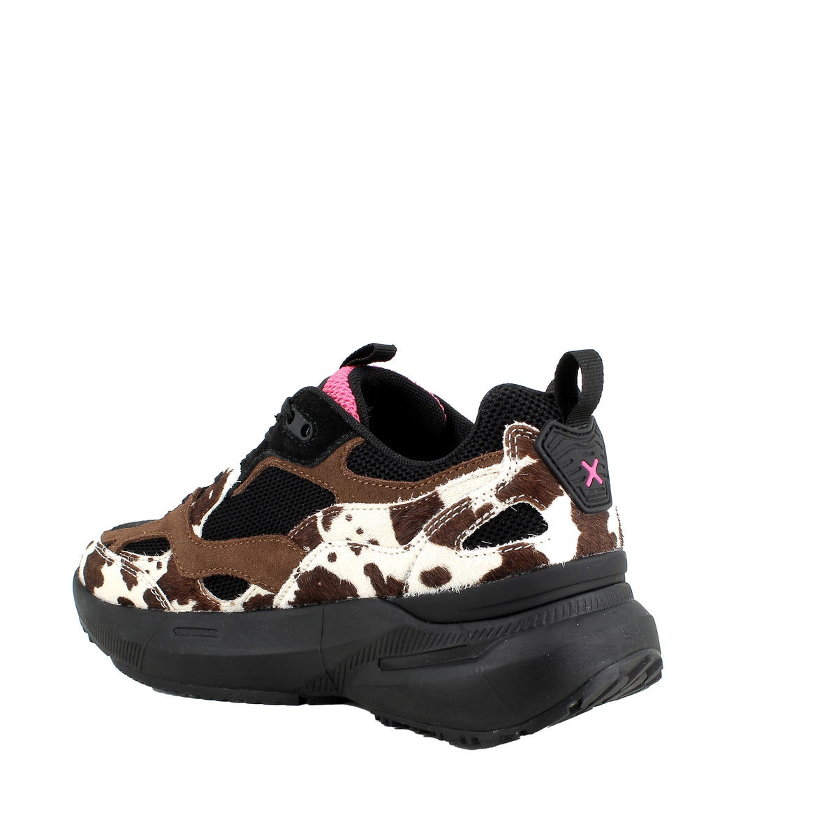 EXTR4 Sneakers D&KZ tess.tecnico Nero Bianco Cuoio