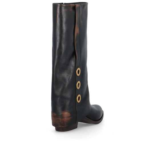 BRUNO PREMI Stivale Old Denim Cuoio/Black