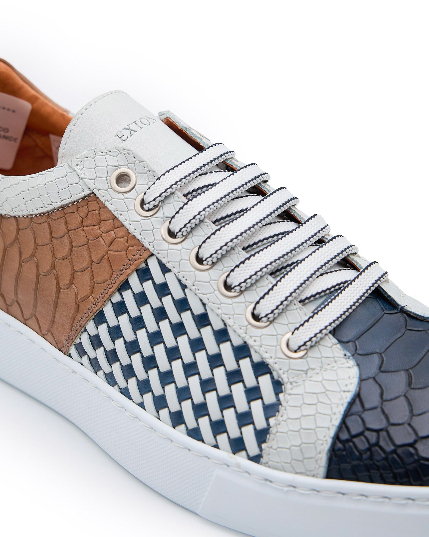 EXTON Scarpa golf White Blue Brown