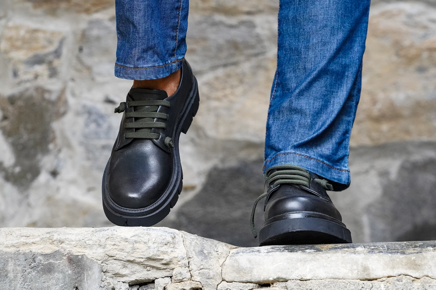 BUENO Scarpa stringata Nera