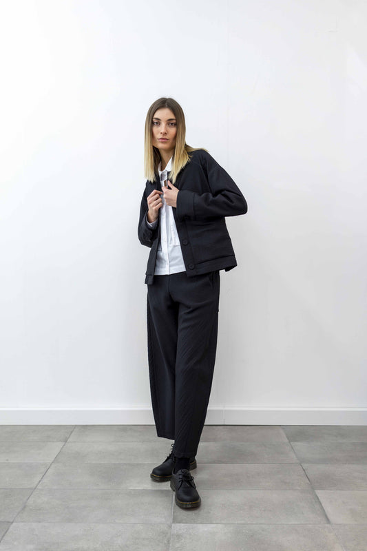 thiPo Blazer plissè Nero