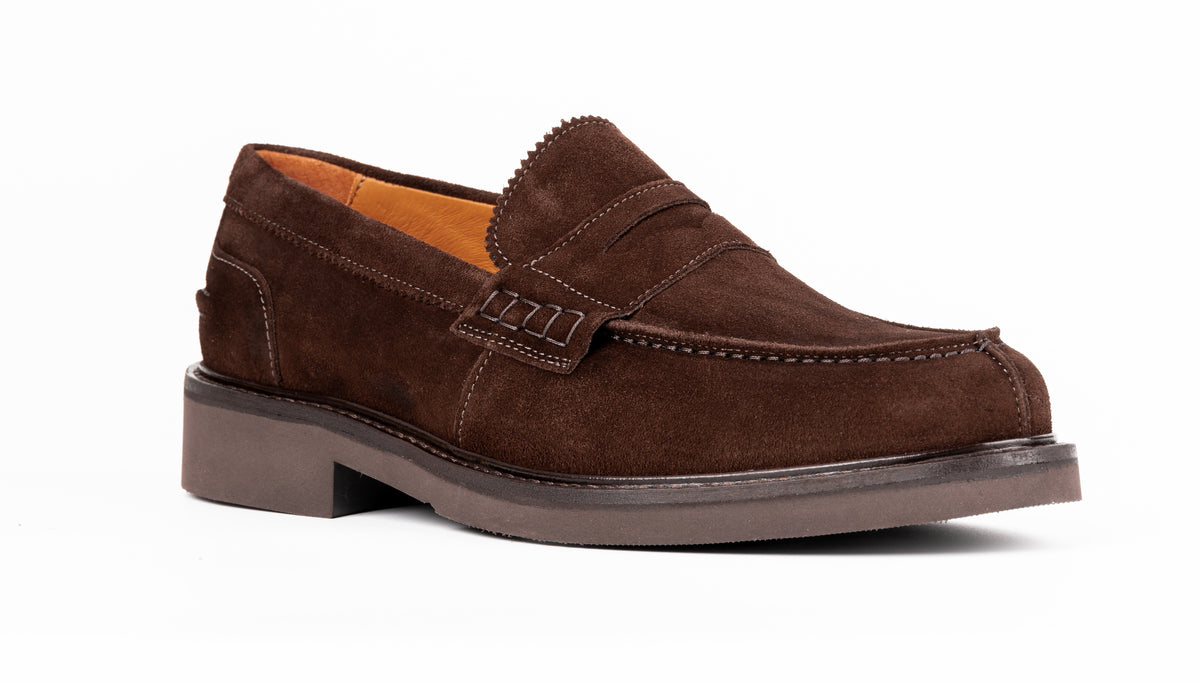 EXTON Mocassino camoscio Terra