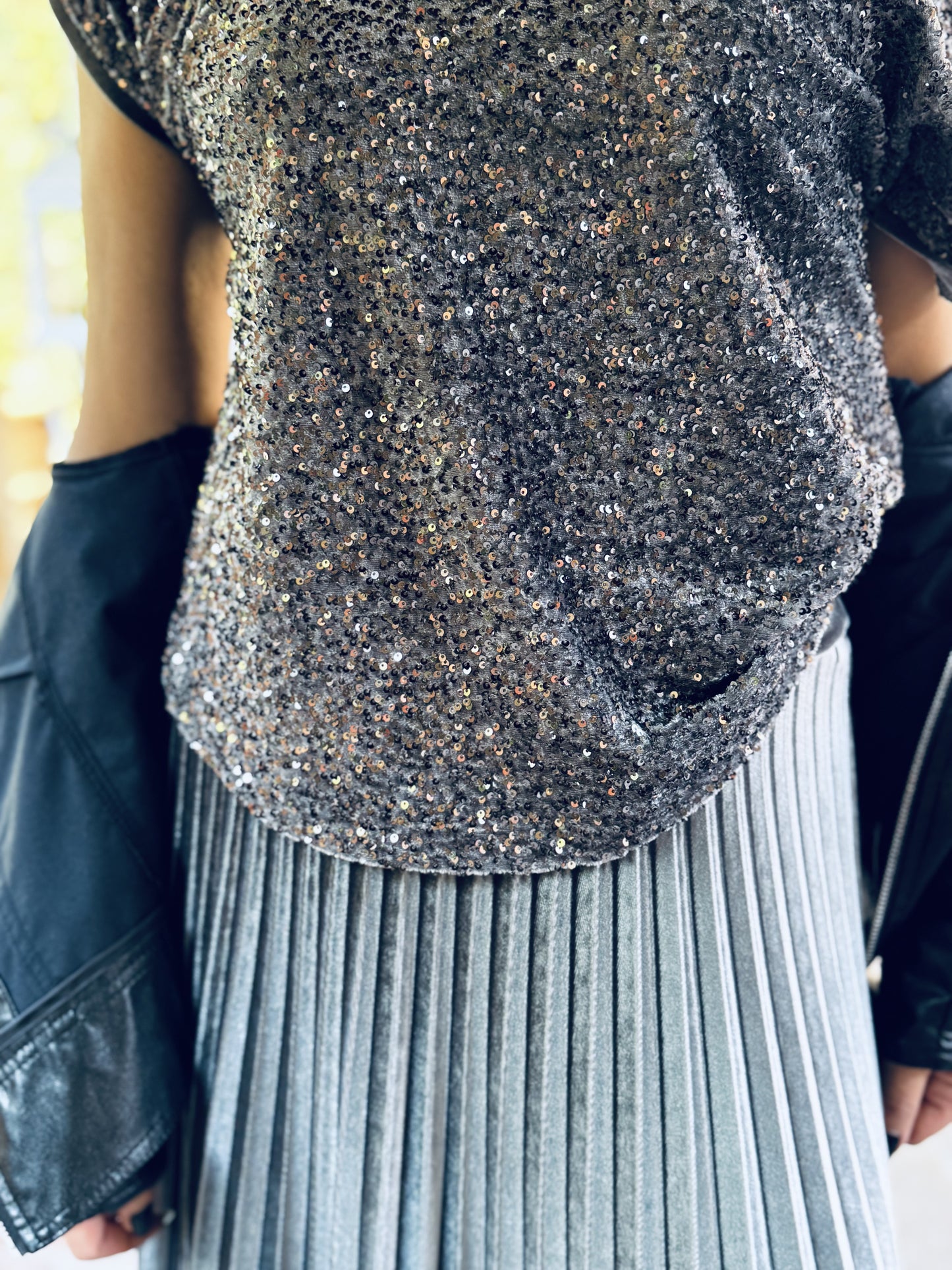 FLIRT Maglia velluto e paillettes