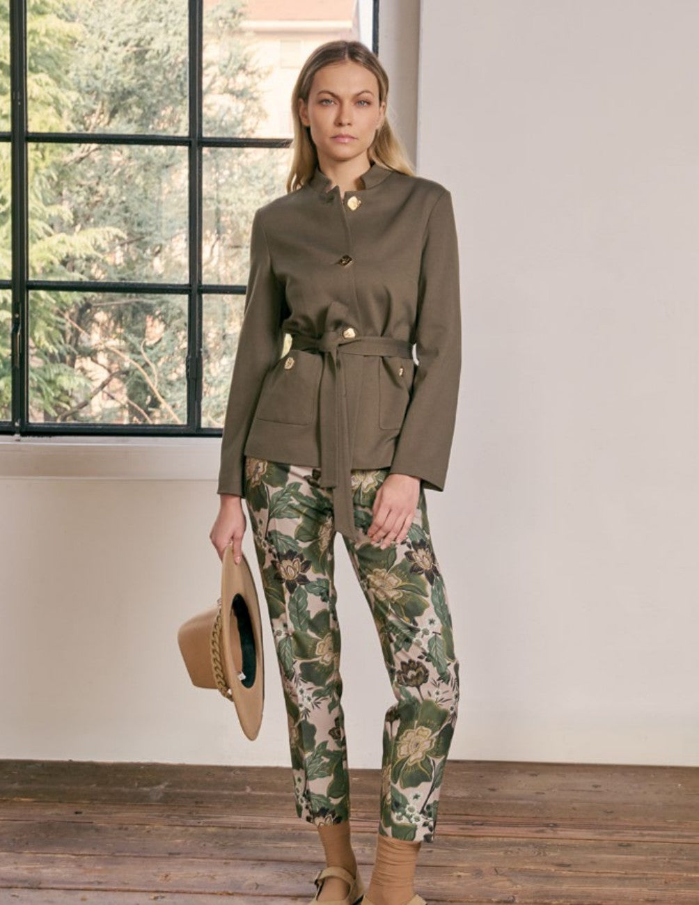 THE ABITO Pantalone New York Dove Flower