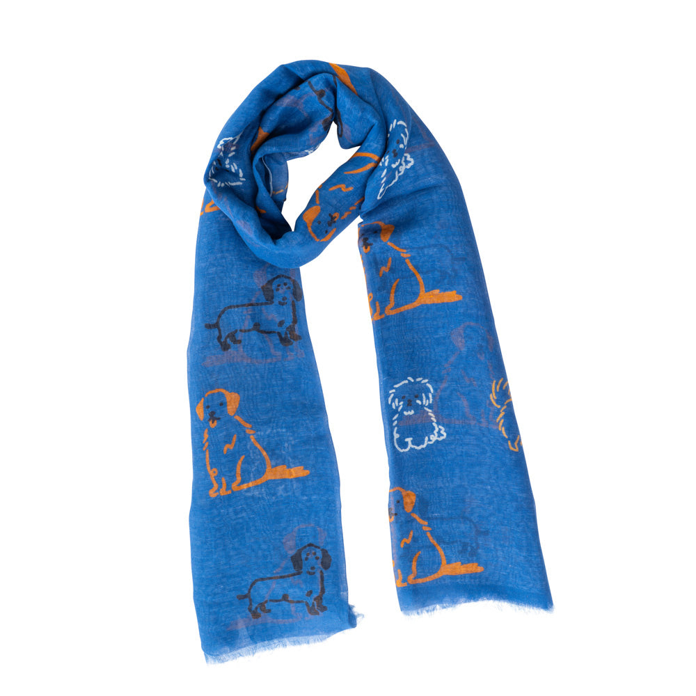 LaFavolacontinua Foulard Cani nuvola cm.190x70