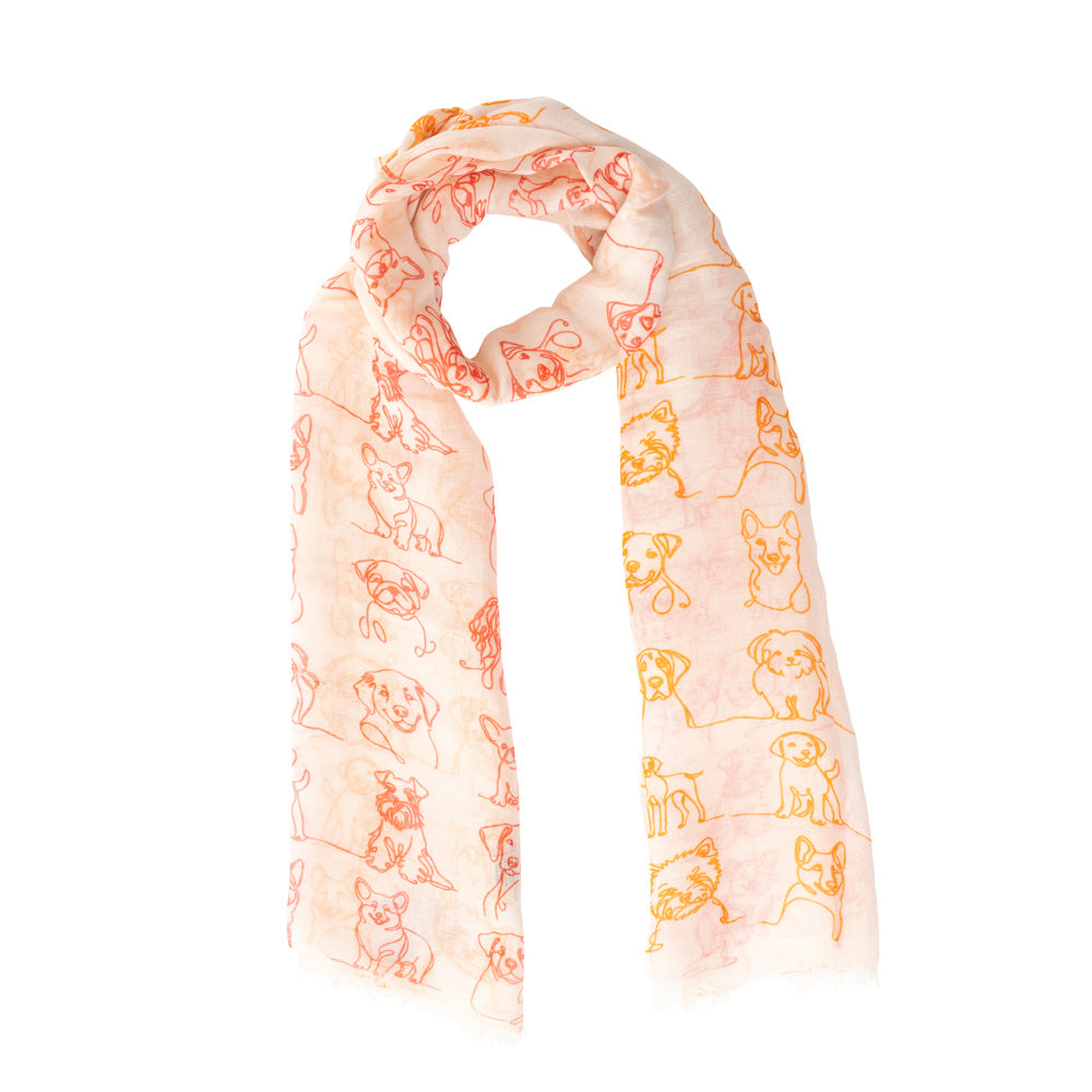LaFavolacontinua Foulard Cani sagome cm.190x70