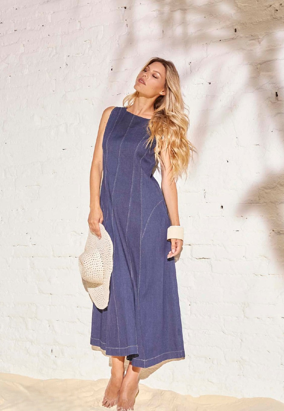 FLIRT Abito in chambrai lungo Blu