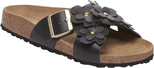 BIRKENSTOCK Siena Flowers black natural leather
