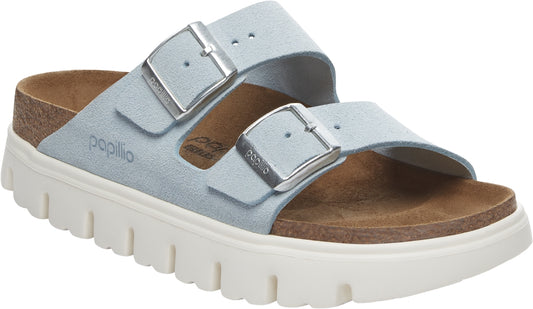 BIRKENSTOCK Arizona Chunky baby blue suede leather