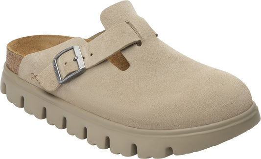 BIRKENSTOCK Boston Chunky taupe Suede leather