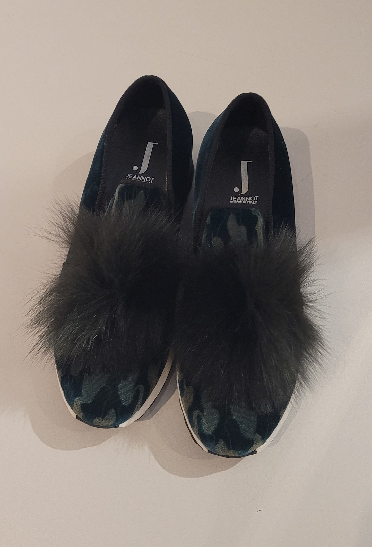 JEANNOT Scarpa velluto verde bottiglia