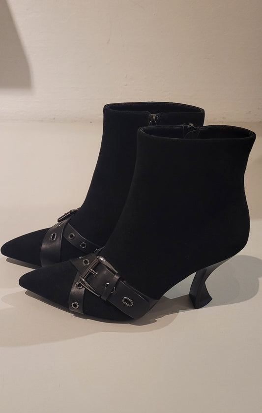 JEANNOT Stivaletto camoscio nero T.90