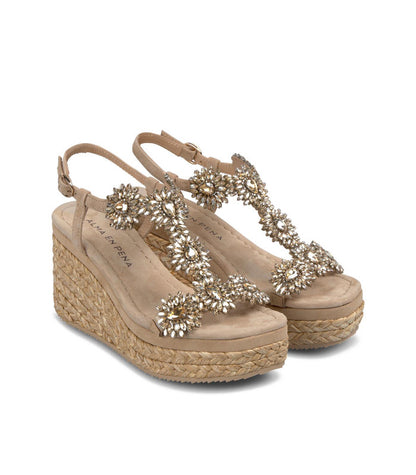 ALMA EN PENA Sandalo zeppa Suede OldPink