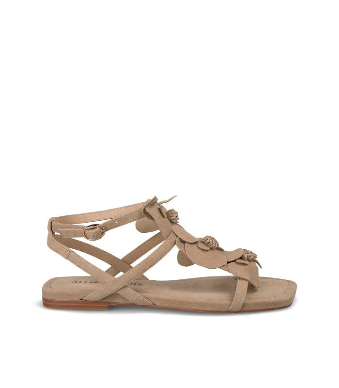 ALMA EN PENA Sandalo piatto Suede Sand