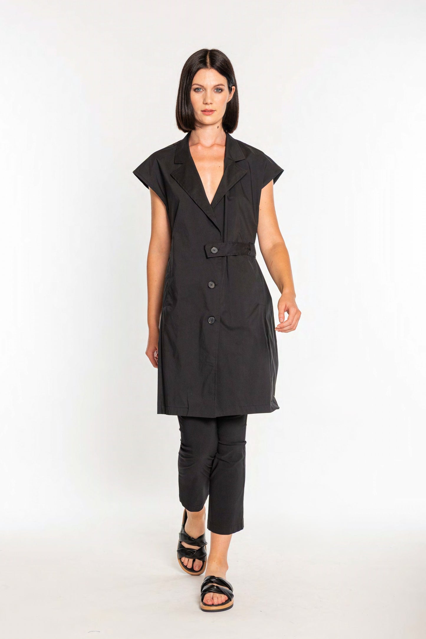 MANESERA Pantalone trombetta Iseo Nero