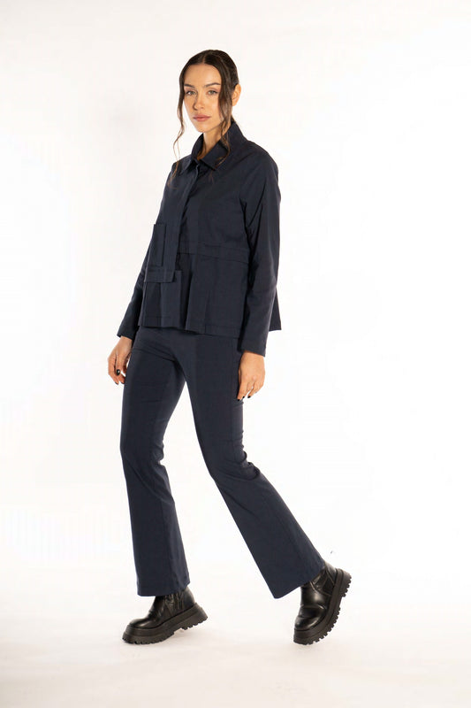 MANESERA Pantaloni trombetta bengalina Nero