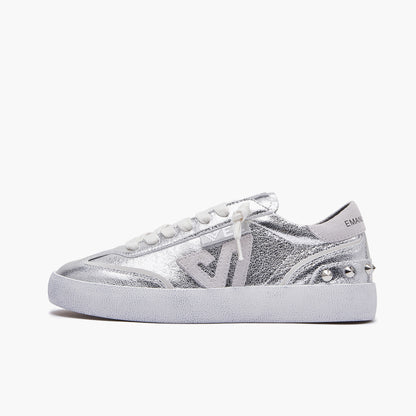 EMANUELLE VEE Sneaker Olivia laminato silver