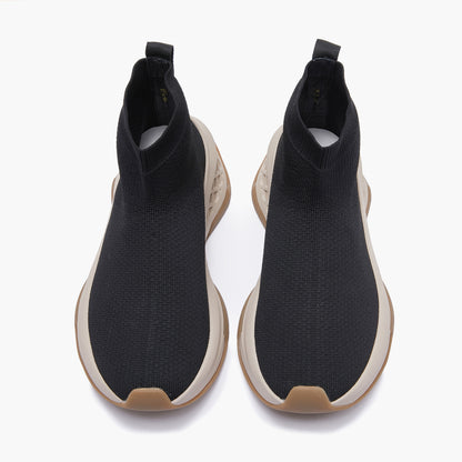 EMANUELLE VEE Sneaker Arcade alta Calzino tessuto Black