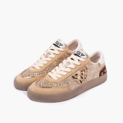 EMANUELLE VEE Sneakers Soledad con strass  Multi beige