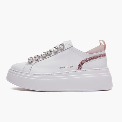 EMANUELLE VEE Sneakers Bice strass white pink
