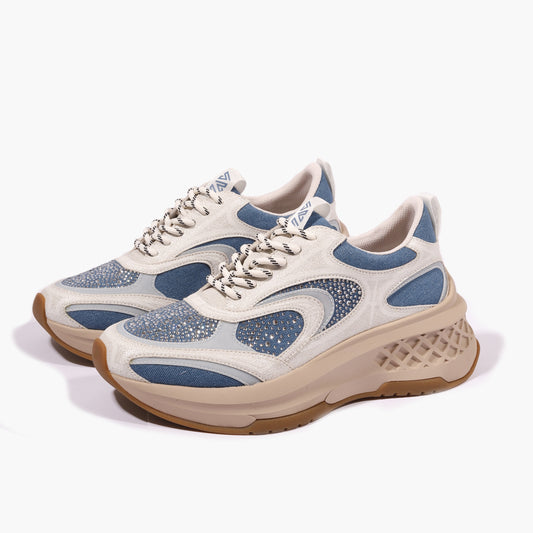 EMANUELLE VEE Sneakers Arcade Ivory Jeans