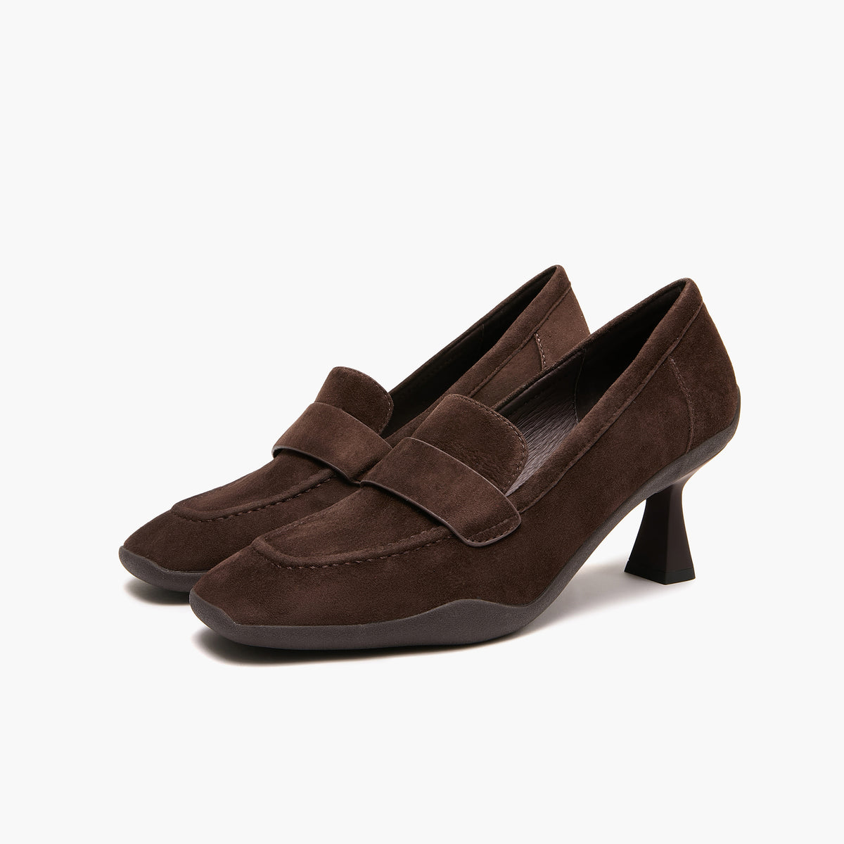 EMANUELLE VEE Mocassino Grace T60 camoscio Dark Brown
