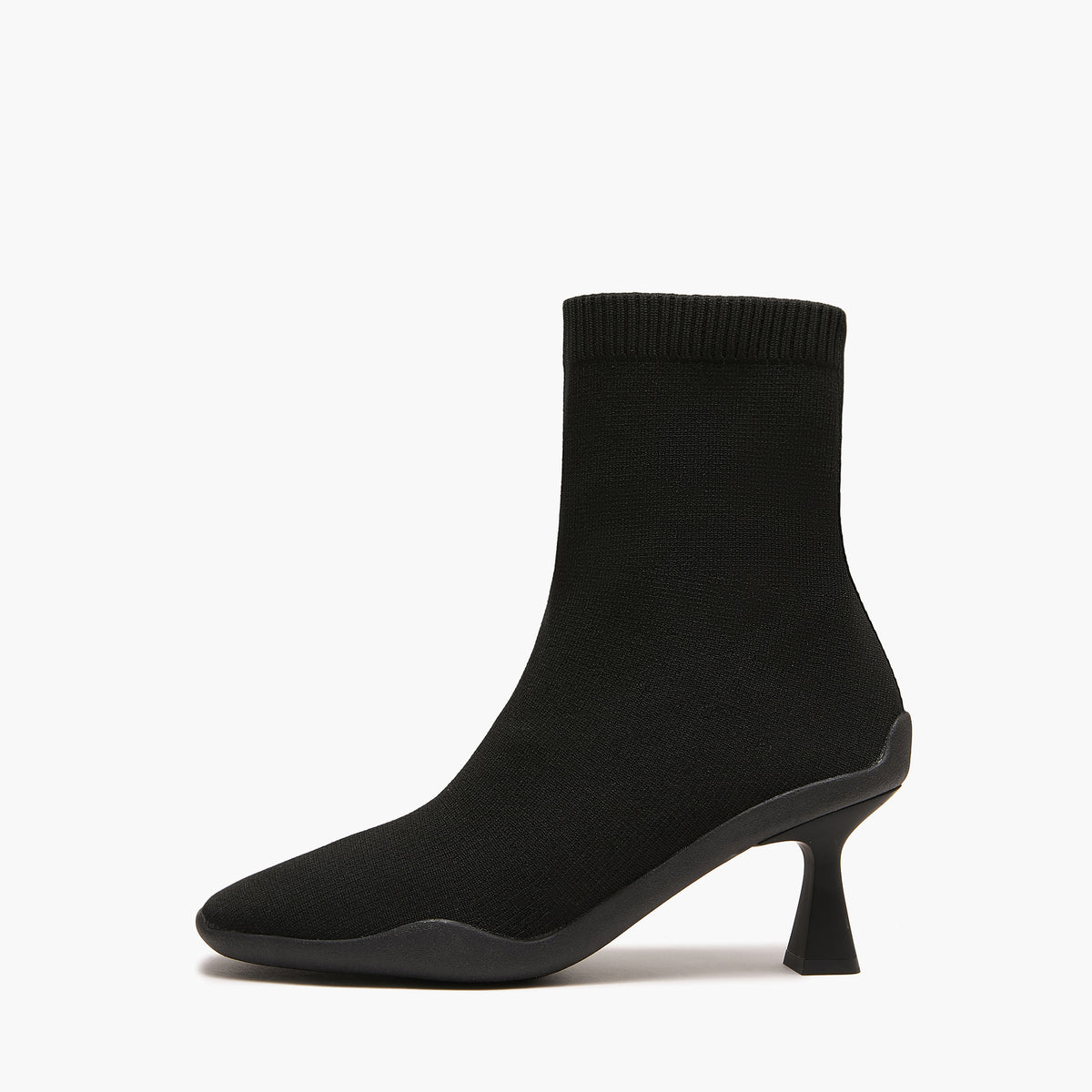 EMANUELLE VEE Tronchetto Grace T60 calzino tessuto Black
