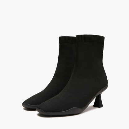 EMANUELLE VEE Tronchetto Grace T60 calzino tessuto Black
