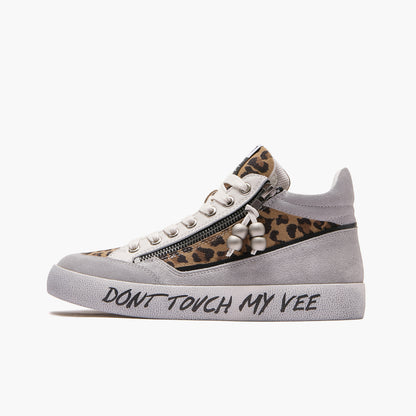 EMANUELLE VEE Sneakers Olivia c/cerniera crosta light grey-beige