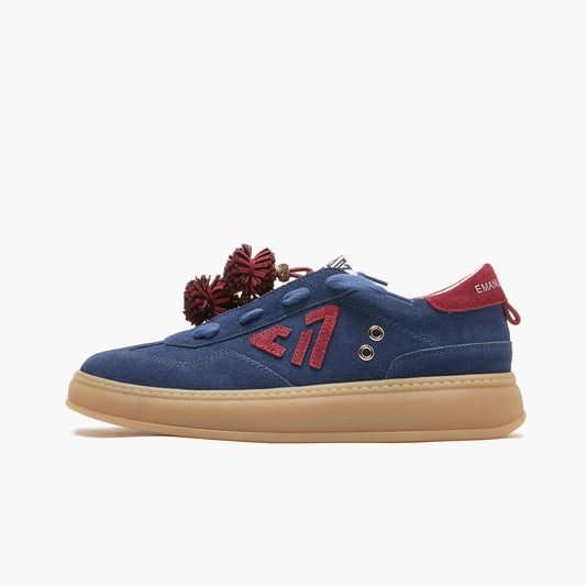 EMANUELLE VEE Sneakers Pixi c/nappe crosta blu