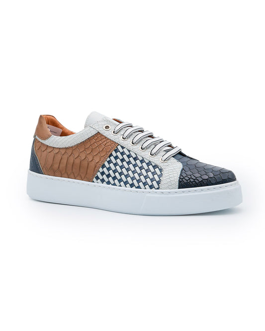 EXTON Scarpa golf White Blue Brown