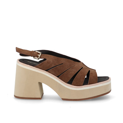 PREMI Sandalo Suede Tabacco