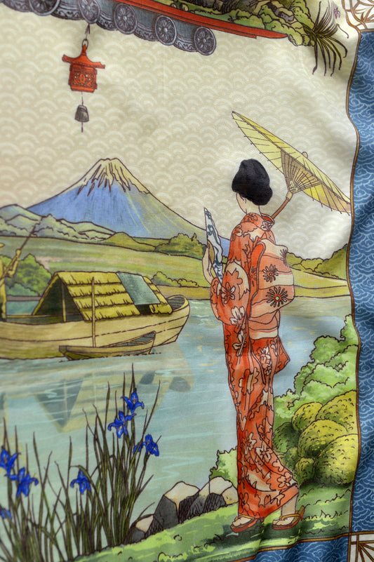 INNBAMBOO Foulard Giappone  cm.120x120