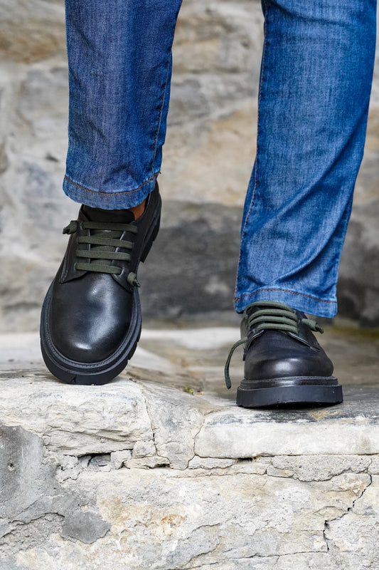 BUENO Scarpa stringata Nera