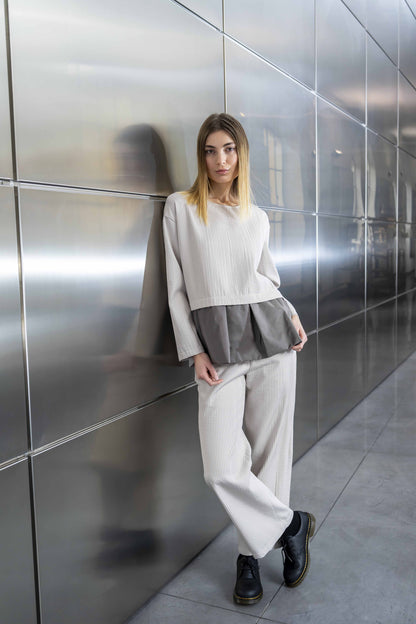 thiPo Pantalone Uma Beige