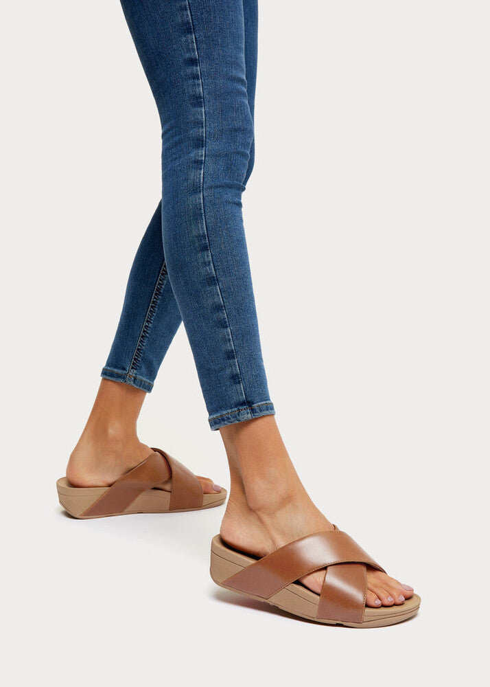 FitFlop Lulu Cross slide Light tan