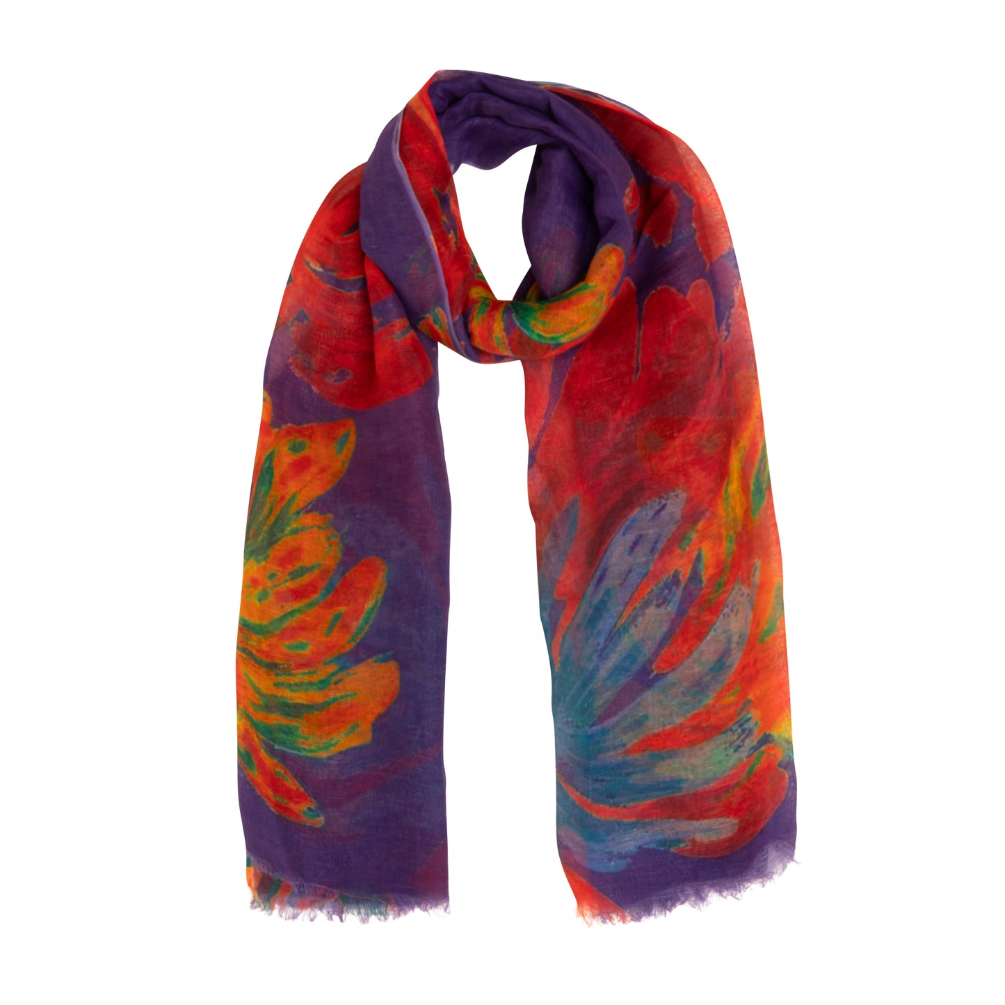 La Favola foulard Fiori dipinti cm.70x190