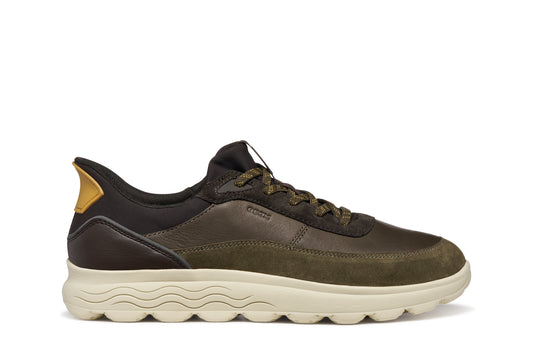 GEOX Sneakers Spherica plus Nappa scam.Militay/Coffee