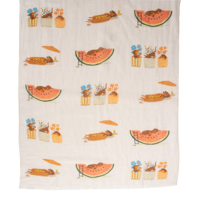 LaFavolacontinua Foulard Bassotti mare cm.190x70