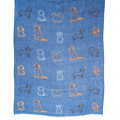 LaFavolacontinua Foulard Cani nuvola cm.190x70