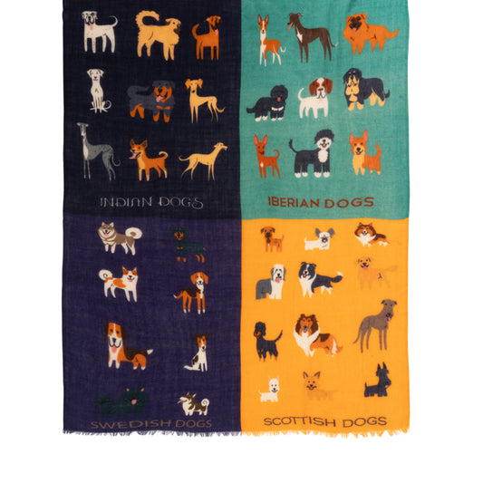 La Favola Sciarpa Cani mix cm.70x190