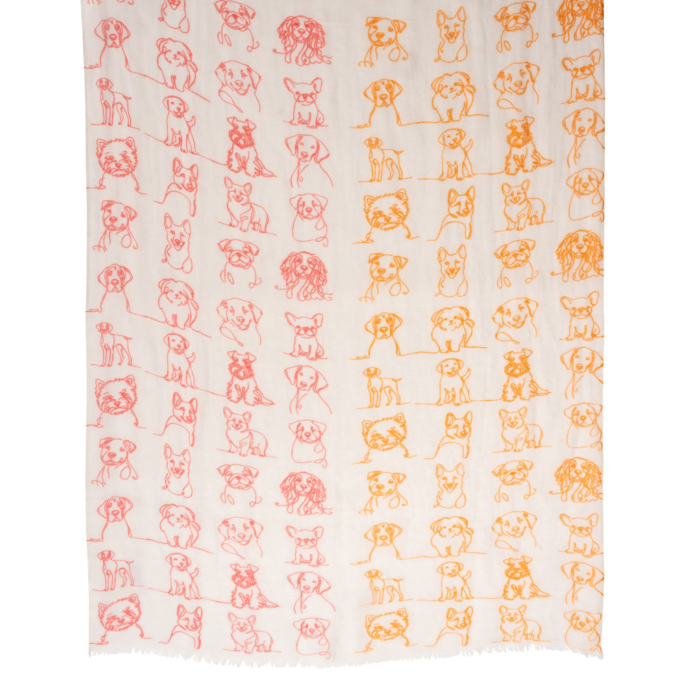 LaFavolacontinua Foulard Cani sagome cm.190x70