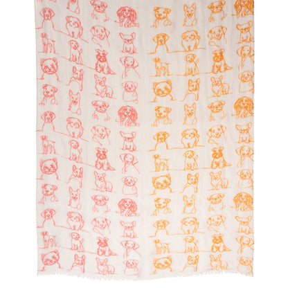 LaFavolacontinua Foulard Cani sagome cm.190x70