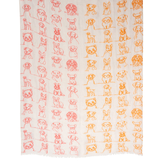 LaFavolacontinua Foulard Cani sagome cm.190x70