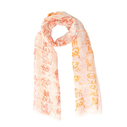 LaFavolacontinua Foulard Cani sagome cm.190x70