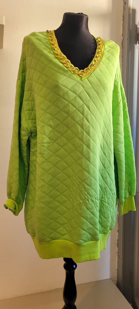 E.D. Felpa over size verde lime