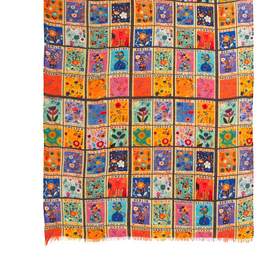 La Favola Sciarpa Francobolli cm.70x190