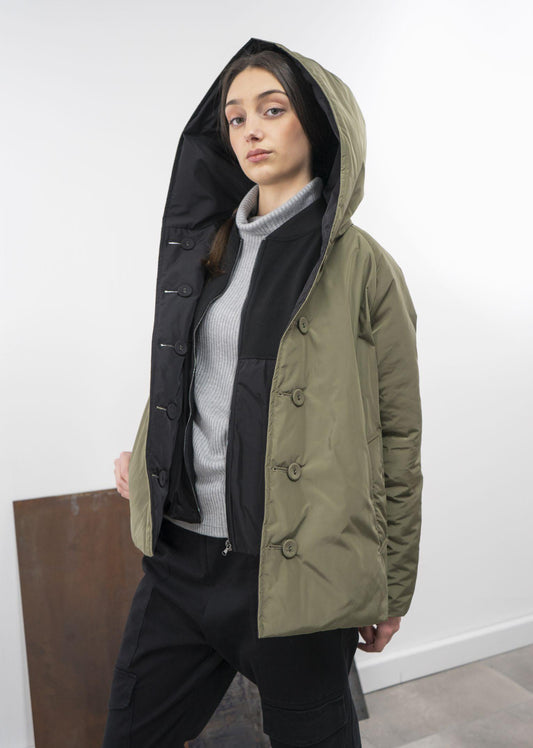 thiPo Brusotto revers.Militare Nero